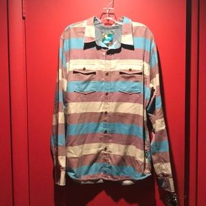NWT Striped Button Up
